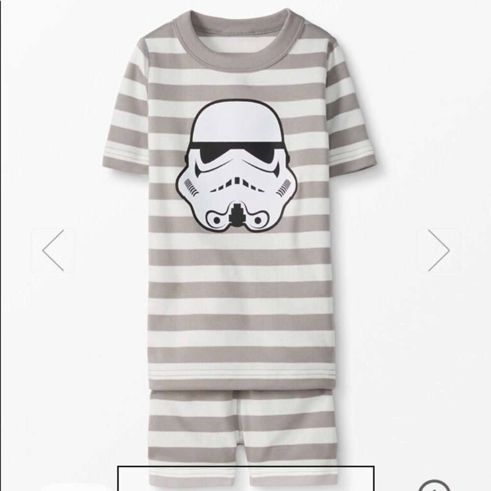 Hanna Andersson NWT Star Wars Stormtrooper Short John Pajamas Organic 18-24 mos